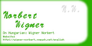 norbert wigner business card